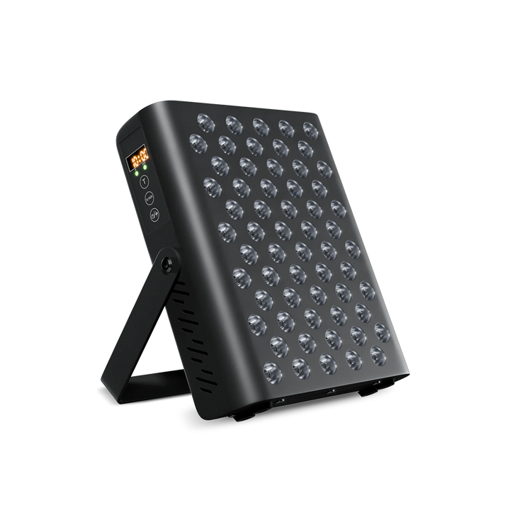 Resty MARS 400 red light panel on its folding tabletop stand